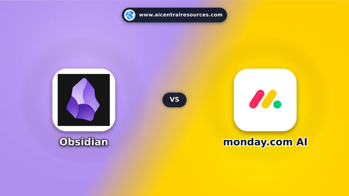 Obsidian vs monday.com AI Comparison Battle Card - Features, Pricing & Review in AI Productivity Tools