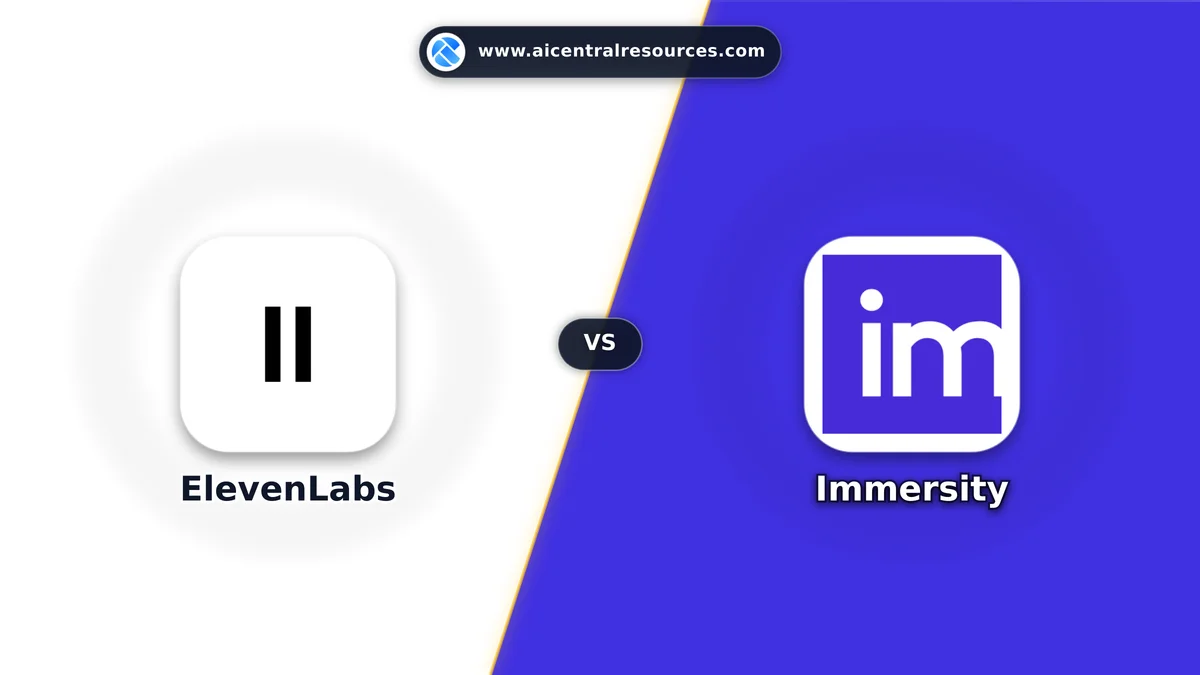 Compare ElevenLabs vs Immersity - Features, Pricing & Performance Matrix ElevenLabs vs Immersity Comparison Battle Card - Features, Pricing & Review in AI Gaming & Entertainment