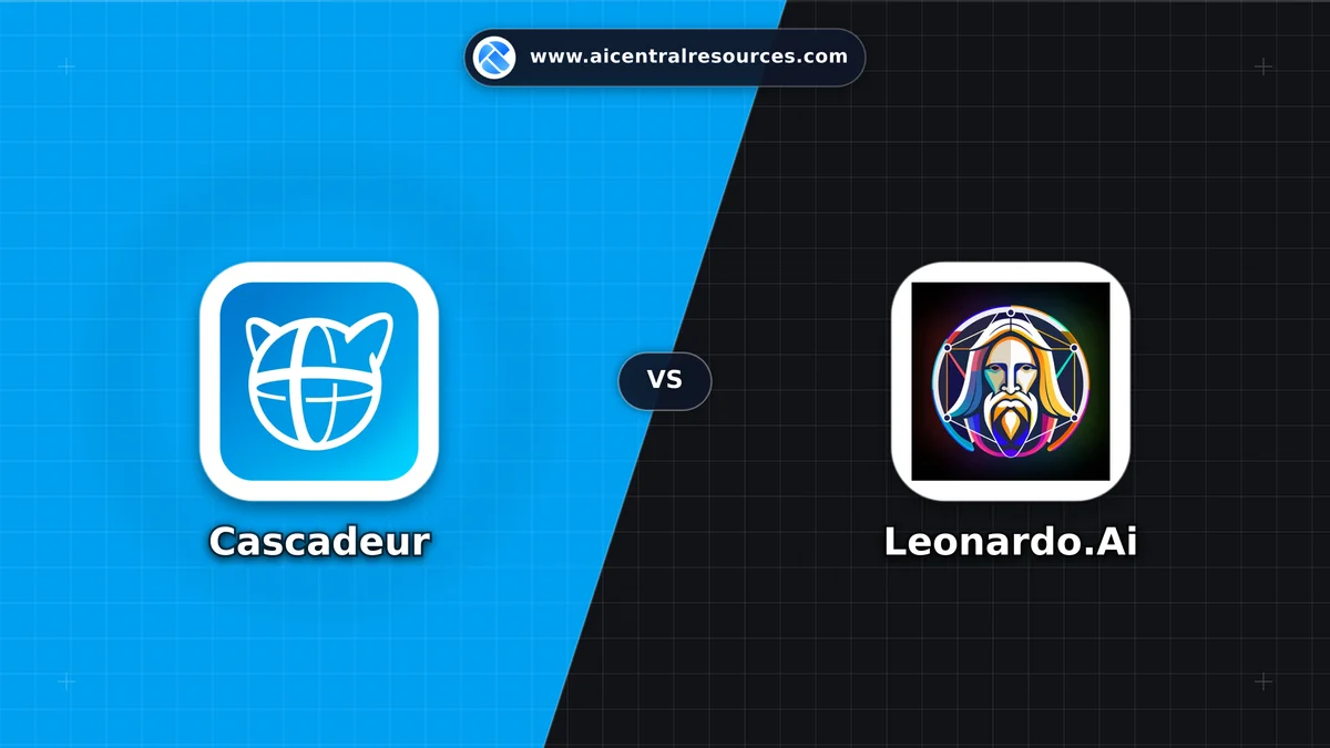 Compare Cascadeur vs Leonardo.Ai - Features, Pricing & Performance Matrix Cascadeur vs Leonardo.Ai Comparison Battle Card - Features, Pricing & Review in AI Art & Animation Tools