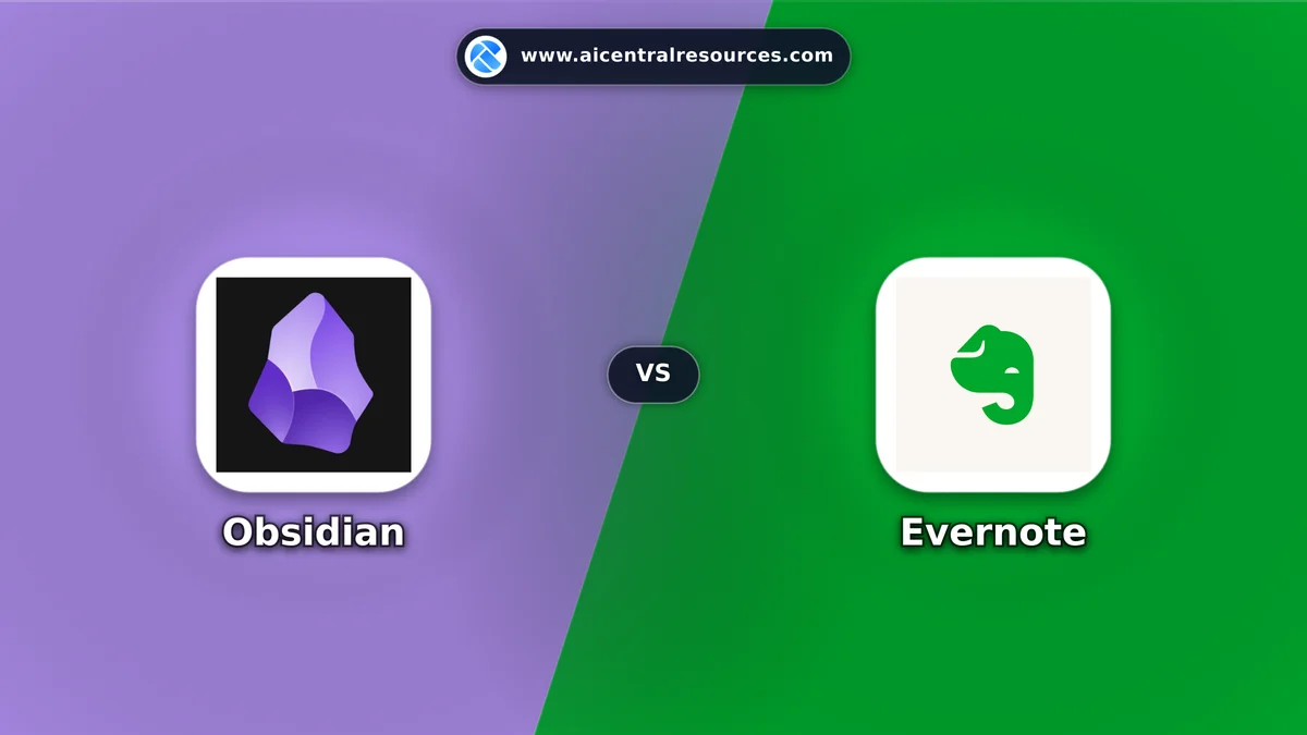 Obsidian vs Evernote Comparison Battle Card - Features, Pricing & Review in AI Productivity Tools