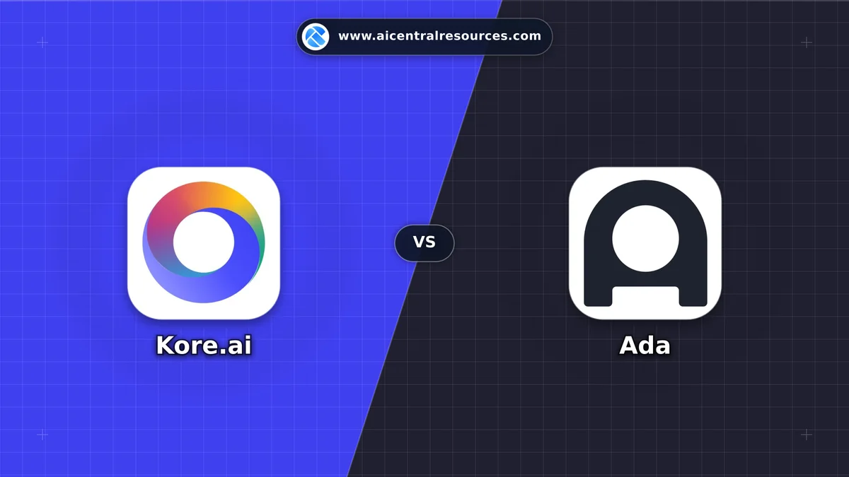 Kore.ai vs Ada Comparison Battle Card - Features, Pricing & Review in AI Chatbots