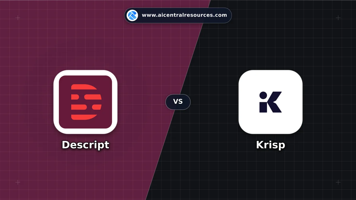 Compare Descript vs Krisp - In-Depth Feature Matrix, Pricing & Ratings Descript vs Krisp Comparison Battle Card: Features, Pricing & Performance Matrix in AI Video Tools