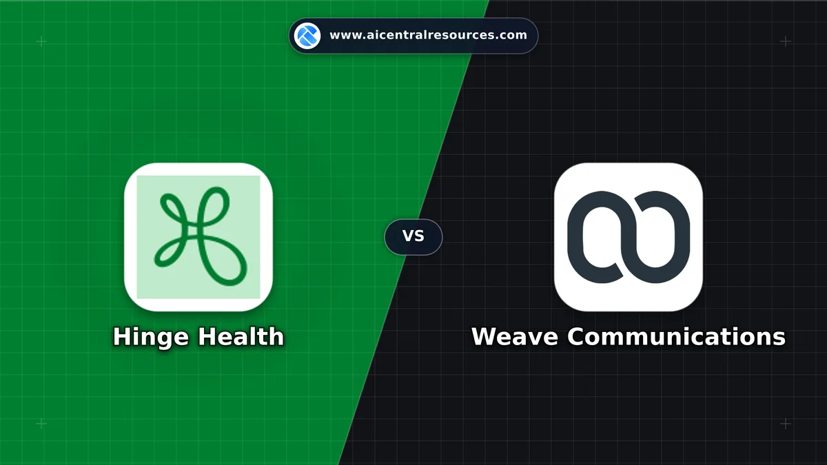 Compare Hinge Health vs Weave Communications - Features, Pricing & Performance Matrix Hinge Health vs Weave Communications Comparison Battle Card - Features, Pricing & Review in AI Healthcare Tools