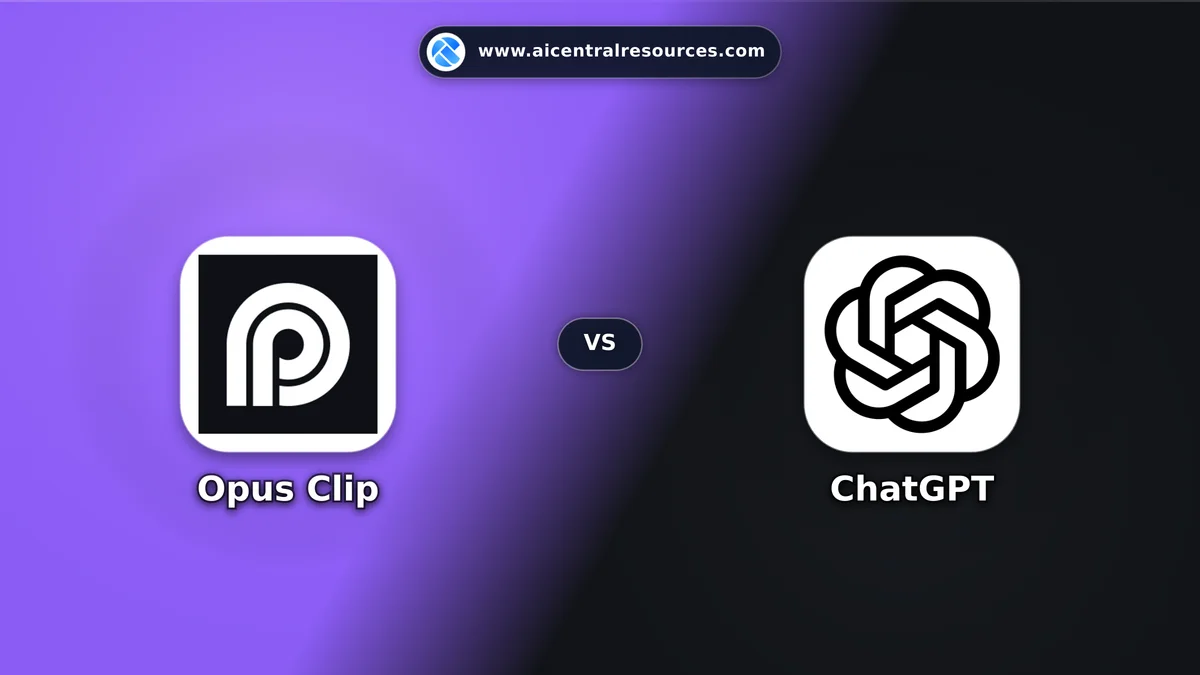 Compare Opus Clip vs ChatGPT - Features, Pricing & Performance Matrix Opus Clip vs ChatGPT Comparison Battle Card - Features, Pricing & Review in AI Video Tools