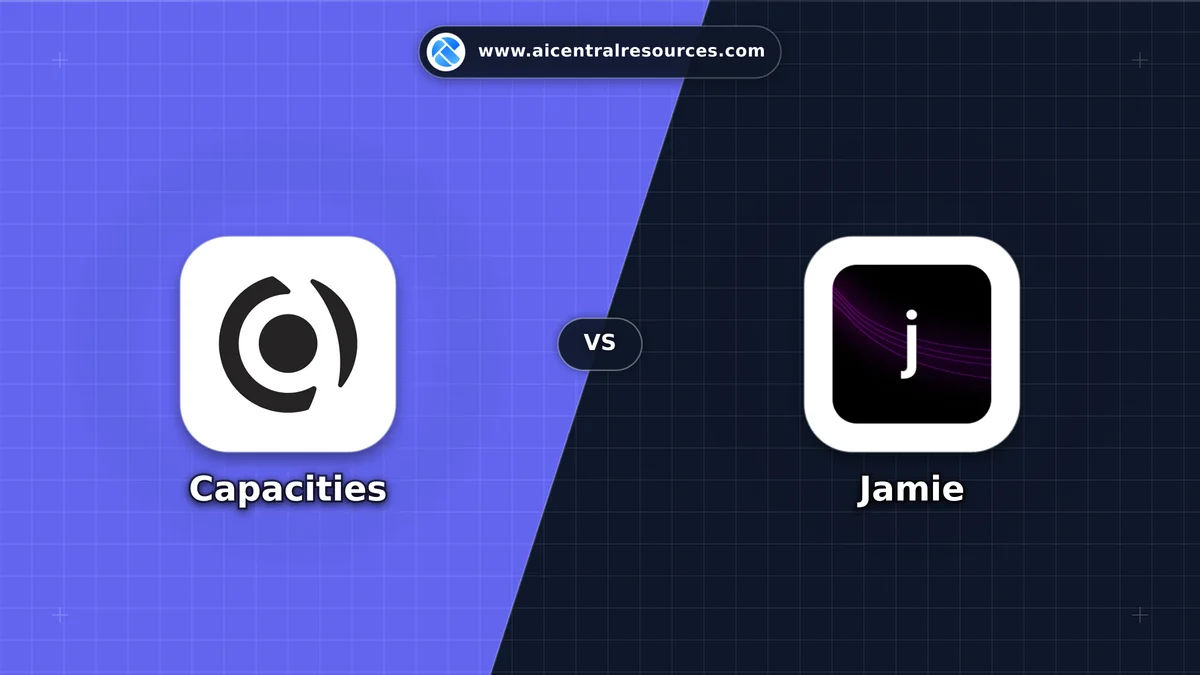 Compare Capacities vs Jamie - Features, Pricing & Performance Matrix Capacities vs Jamie Comparison Battle Card - Features, Pricing & Review in AI Productivity Tools
