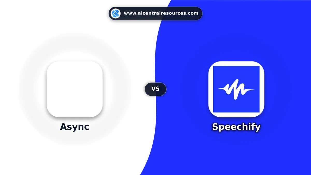 Async vs Speechify Comparison Battle Card - Features, Pricing & Review in AI Video Tools