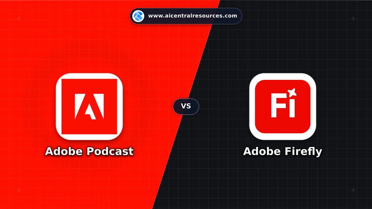 Adobe Podcast vs Adobe Firefly Comparison Battle Card - Features, Pricing & Review in AI Audio & Music Tools