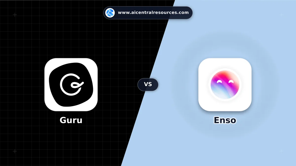 Compare Guru vs Enso - In-Depth Feature Matrix, Pricing & Ratings Guru vs Enso Comparison Battle Card: Features, Pricing & Performance Matrix in AI Productivity Tools