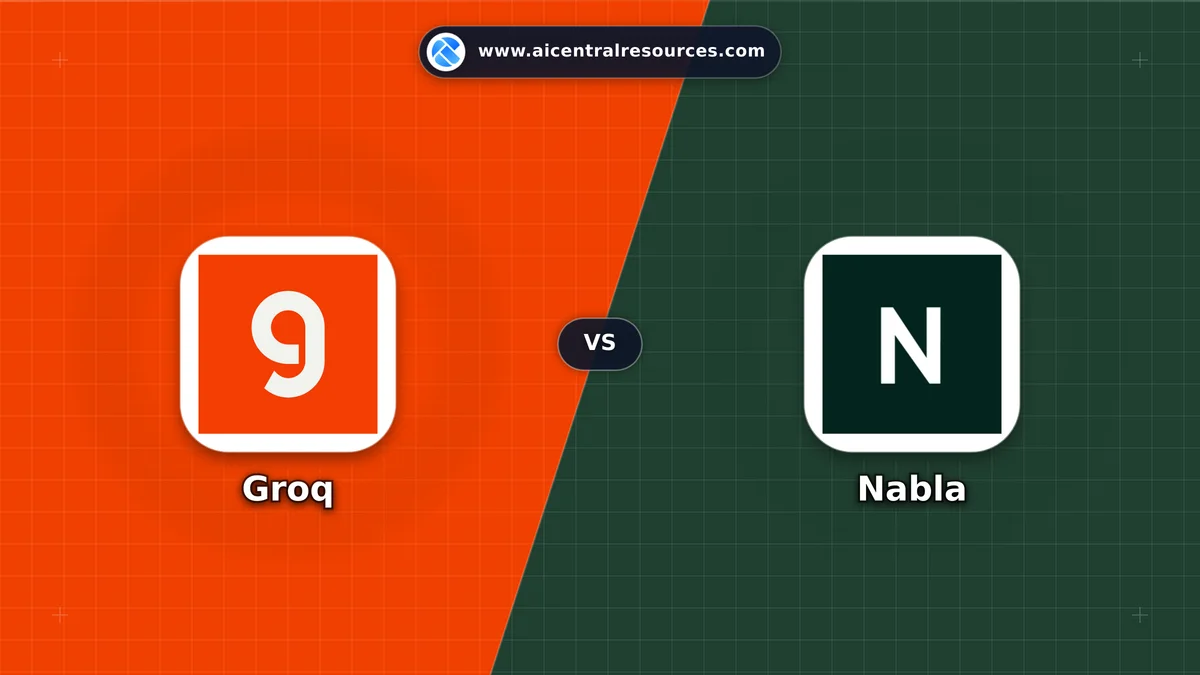 Compare Groq vs Nabla - Features, Pricing & Performance Matrix Groq vs Nabla Comparison Battle Card - Features, Pricing & Review in AI Developer APIs & Platforms