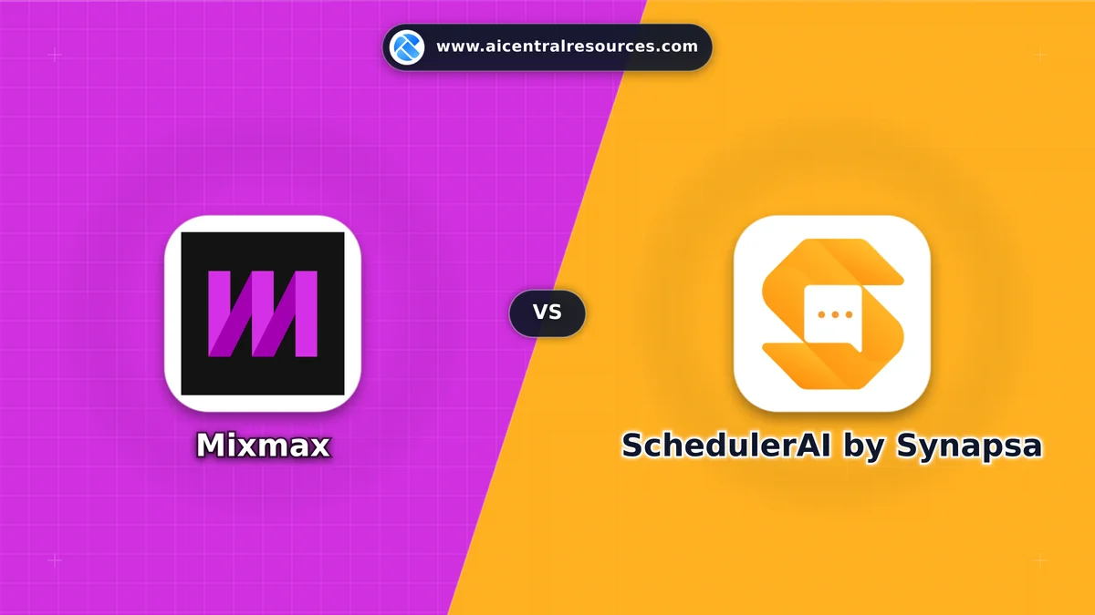 Compare Mixmax vs SchedulerAI by Synapsa - Features, Pricing & Performance Matrix Mixmax vs SchedulerAI by Synapsa Comparison Battle Card - Features, Pricing & Review in AI Marketing Tools