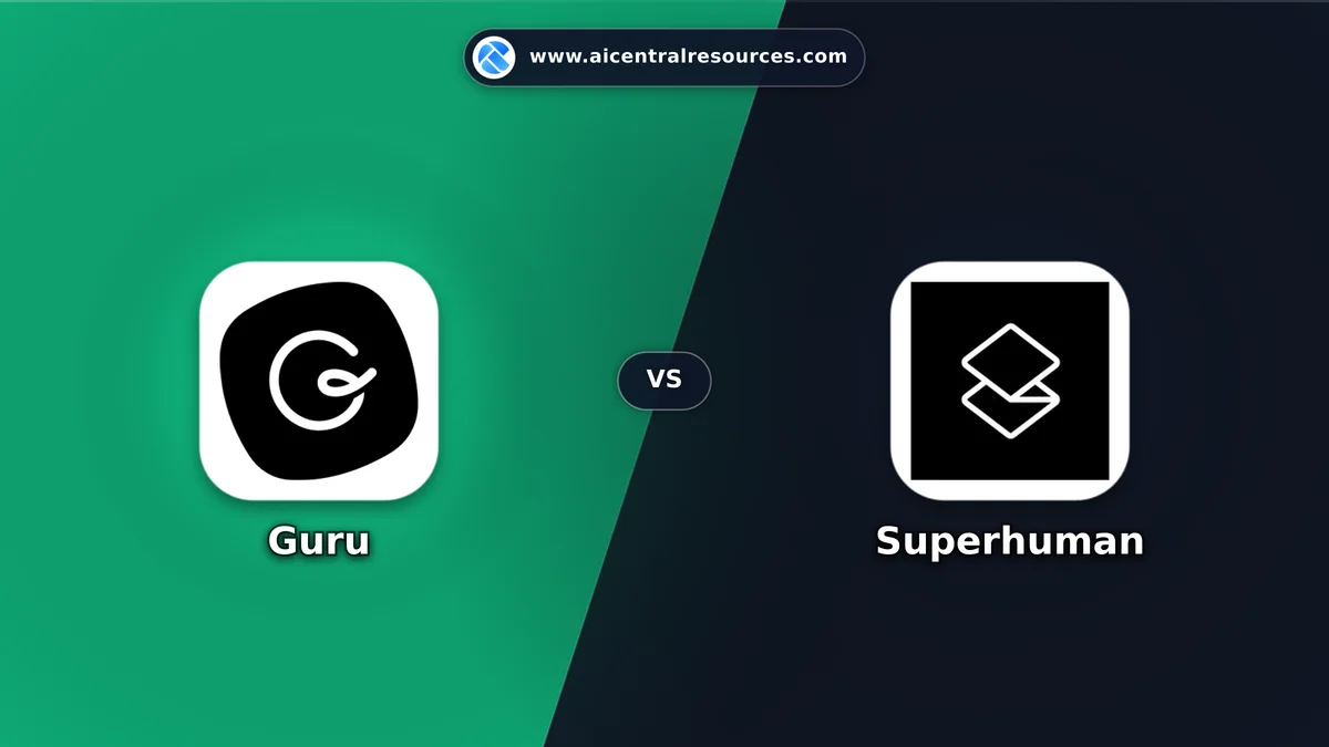 Compare Guru vs Superhuman - Features, Pricing & Performance Matrix Guru vs Superhuman Comparison Battle Card - Features, Pricing & Review in AI Productivity Tools