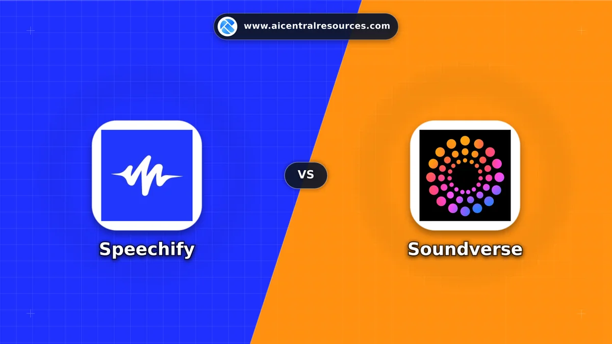 Compare Speechify vs Soundverse - Features, Pricing & Performance Matrix Speechify vs Soundverse Comparison Battle Card - Features, Pricing & Review in AI Audio & Music Tools