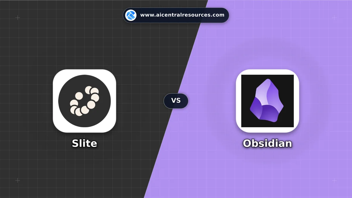 Compare Slite vs Obsidian - Features, Pricing & Performance Matrix Slite vs Obsidian Comparison Battle Card - Features, Pricing & Review in AI Productivity Tools