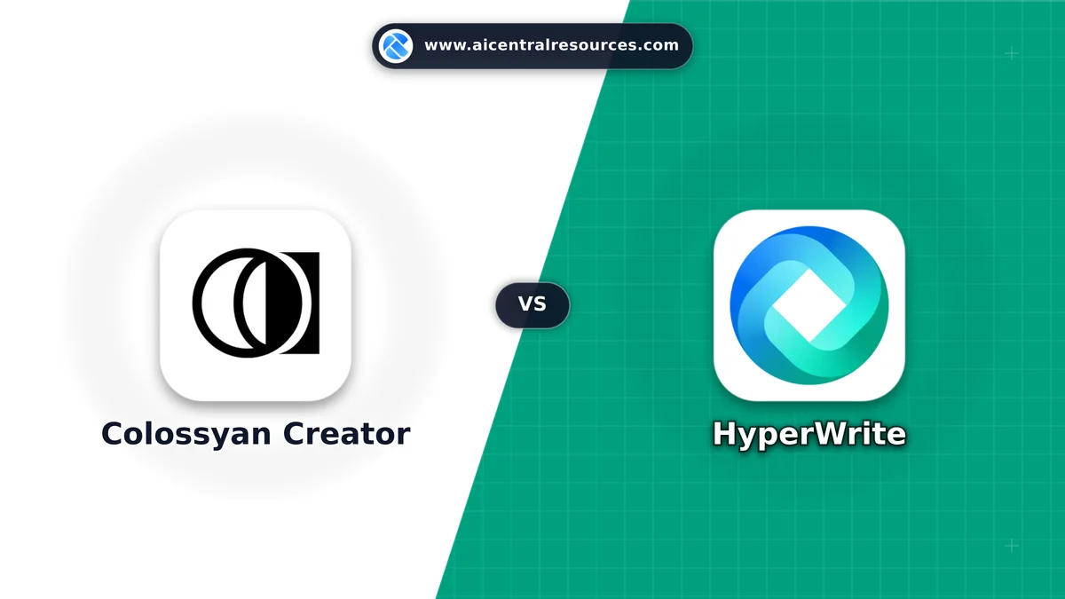 Colossyan Creator vs HyperWrite Comparison Battle Card - Features, Pricing & Review in AI Writing Assistant Tools