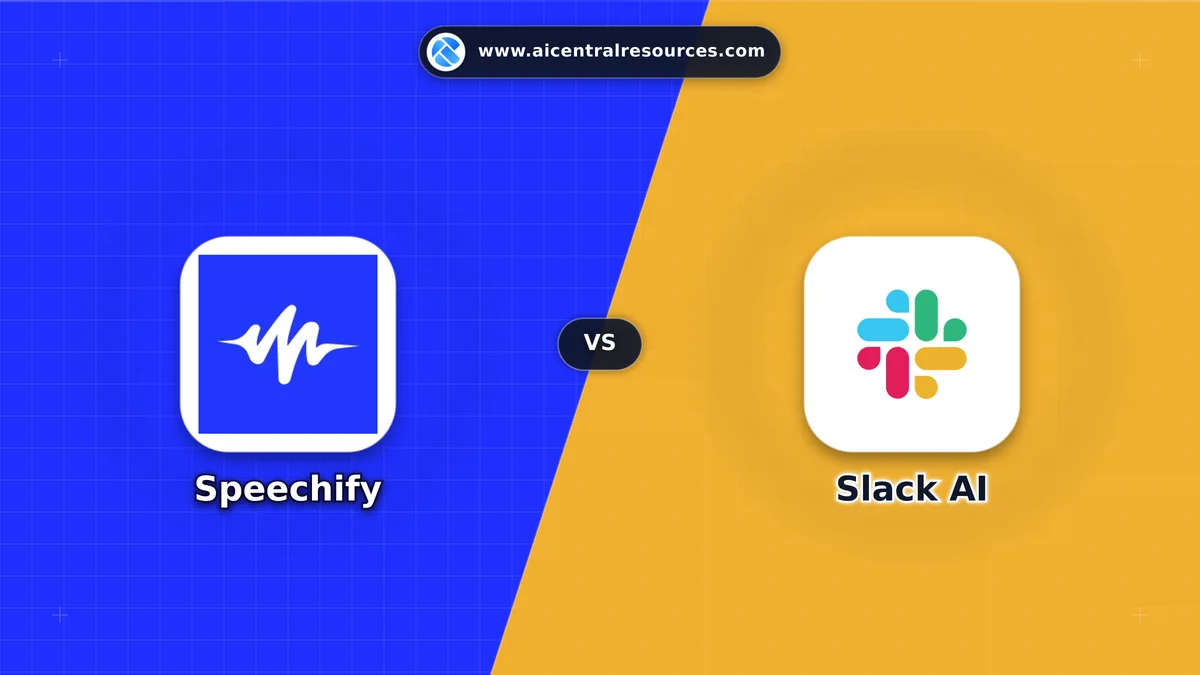 Compare Speechify vs Slack AI - Features, Pricing & Performance Matrix Speechify vs Slack AI Comparison Battle Card - Features, Pricing & Review in AI Audio & Music Tools