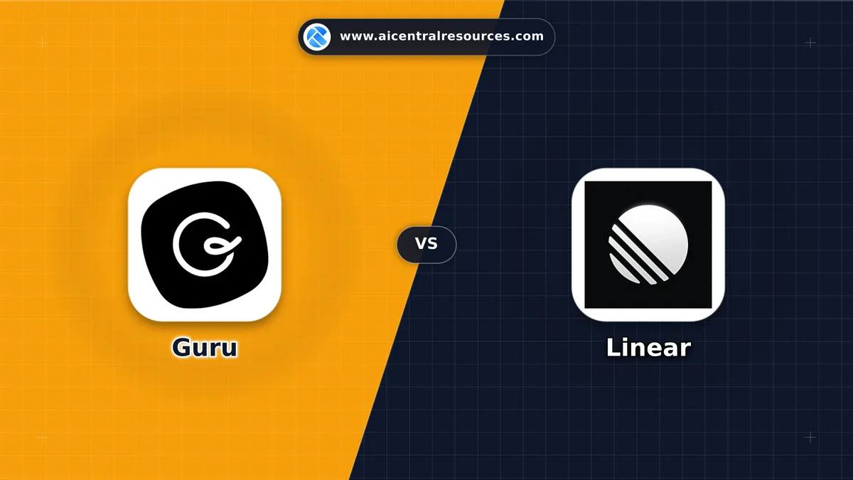Compare Guru vs Linear - In-Depth Feature Matrix, Pricing & Ratings Guru vs Linear Comparison Battle Card: Features, Pricing & Performance Matrix in AI Productivity Tools