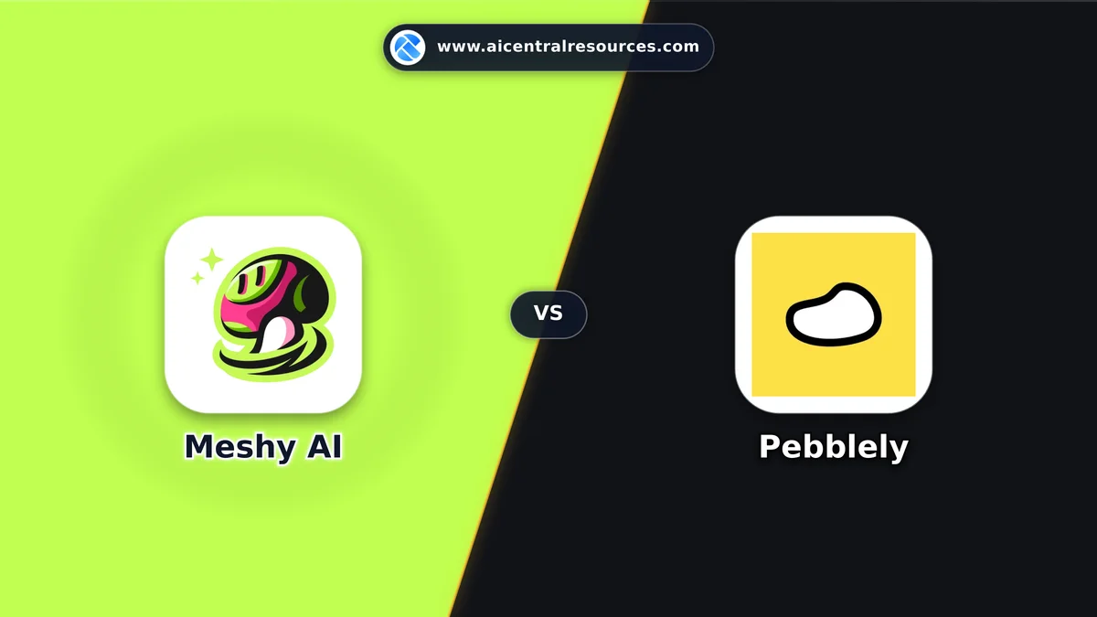 Meshy AI vs Pebblely Comparison Battle Card - Features, Pricing & Review in AI E-commerce Tools