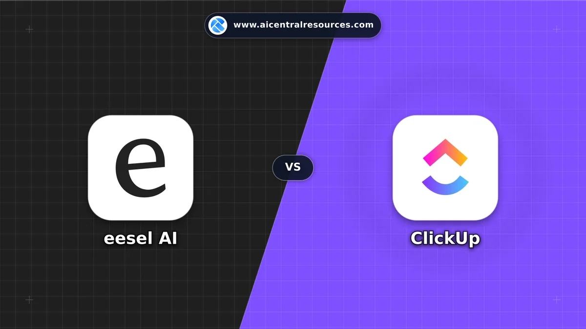 eesel AI vs ClickUp Comparison Battle Card - Features, Pricing & Review in AI Writing Assistant Tools