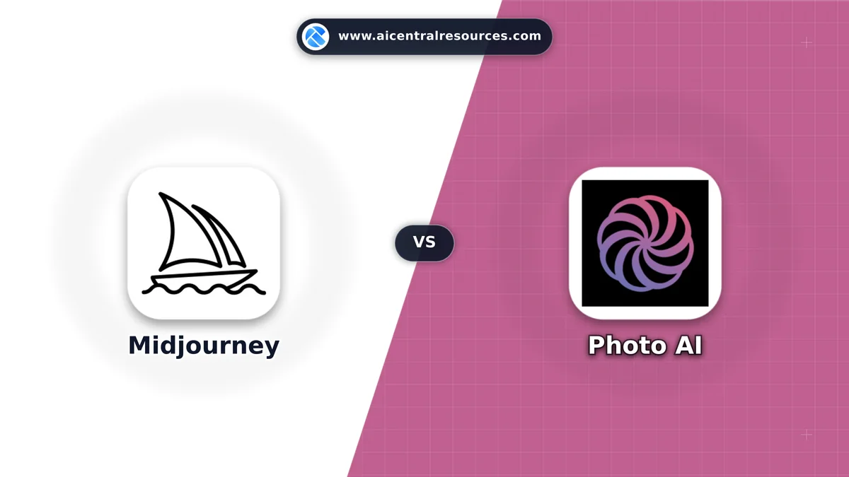 Midjourney vs Photo AI Comparison Battle Card - Features, Pricing & Review in AI Image Generators