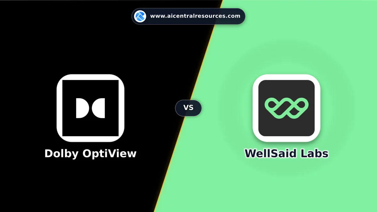 Dolby OptiView vs WellSaid Labs Comparison Battle Card - Features, Pricing & Review in AI Audio & Music Tools