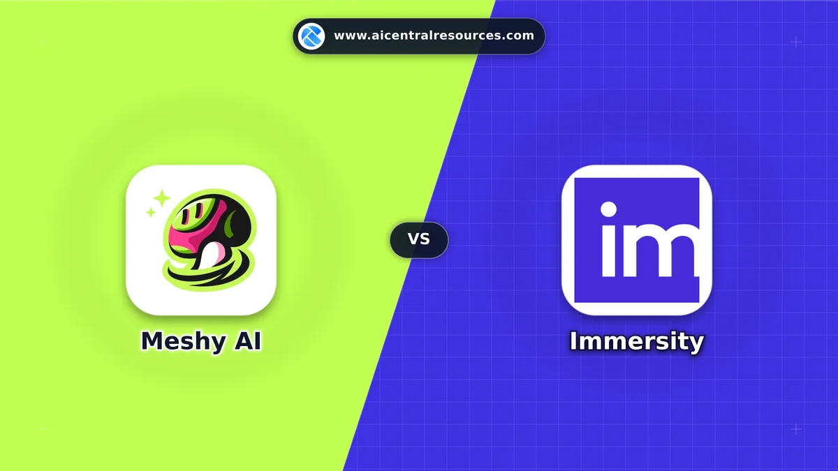 Compare Meshy AI vs Immersity - Features, Pricing & Performance Matrix Meshy AI vs Immersity Comparison Battle Card - Features, Pricing & Review in AI Gaming & Entertainment