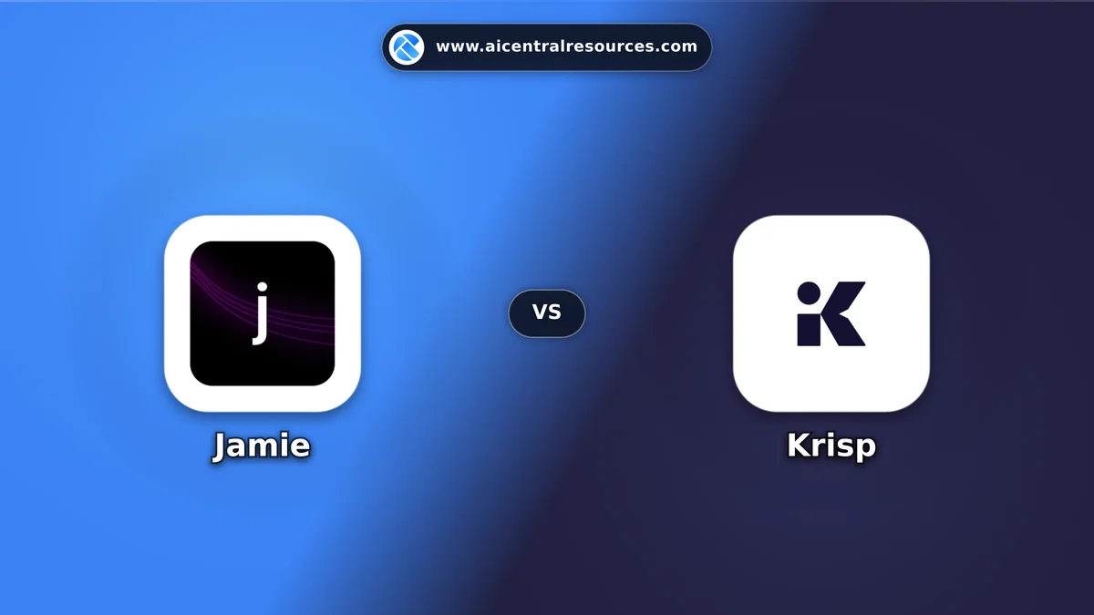Compare Jamie vs Krisp - Features, Pricing & Performance Matrix Jamie vs Krisp Comparison Battle Card - Features, Pricing & Review in AI Productivity Tools