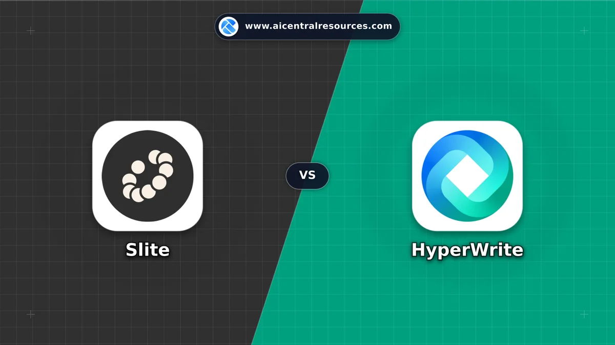Compare Slite vs HyperWrite - In-Depth Feature Matrix, Pricing & Ratings Slite vs HyperWrite Comparison Battle Card: Features, Pricing & Performance Matrix in AI Marketing Tools