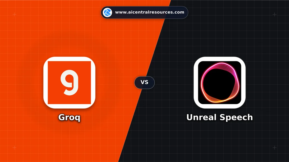 Groq vs Unreal Speech Comparison Battle Card - Features, Pricing & Review in AI Audio & Music Tools