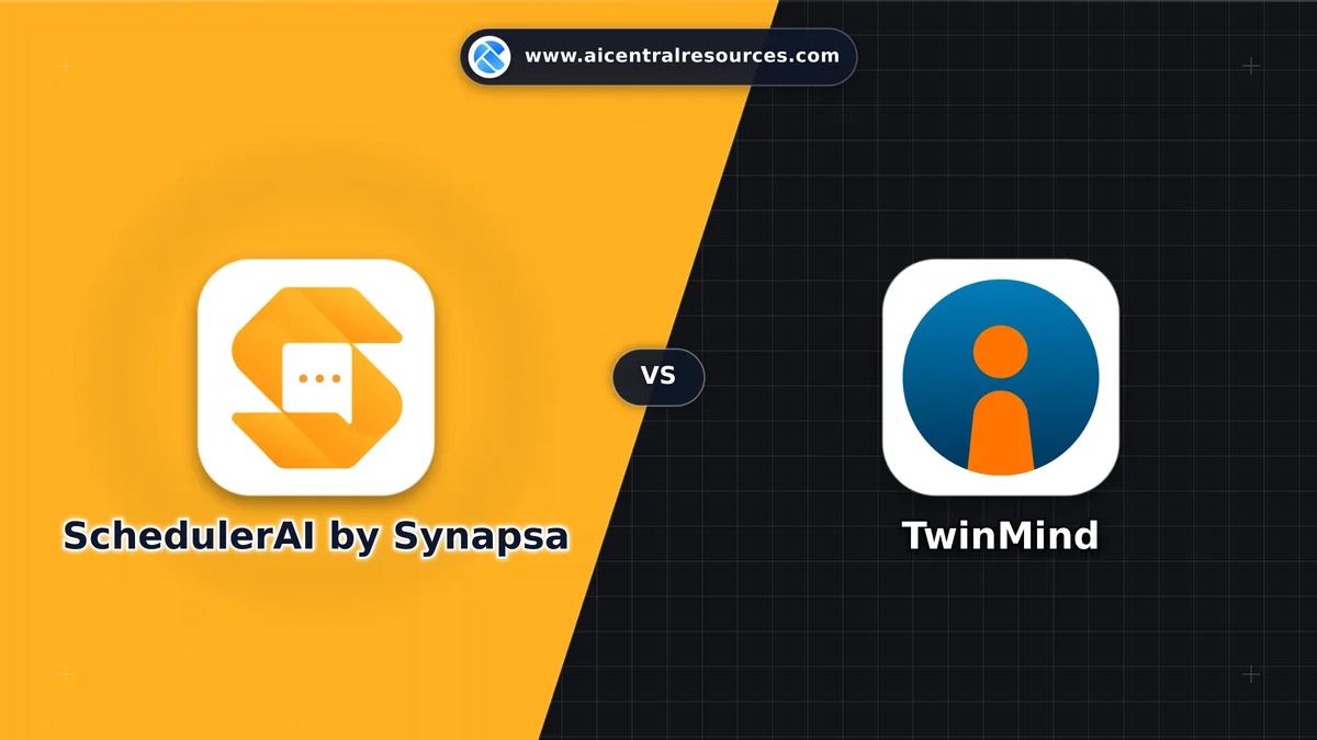SchedulerAI by Synapsa vs TwinMind Comparison Battle Card - Features, Pricing & Review in AI Productivity Tools