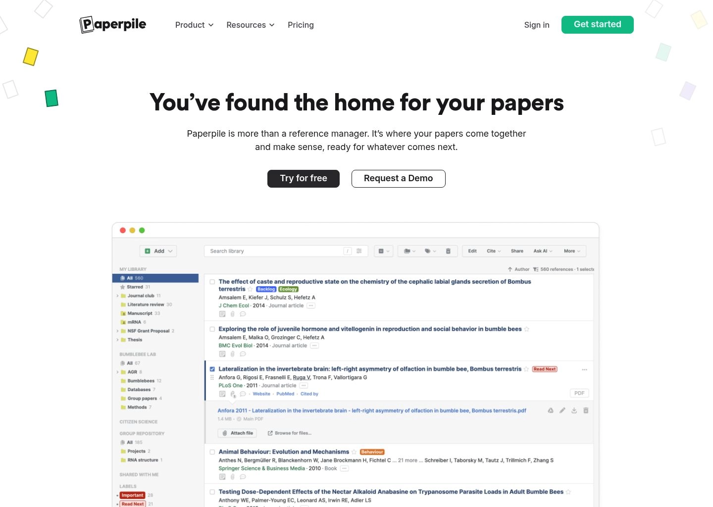 Paperpile Reference Management Extension for Google Docs Interface 2026