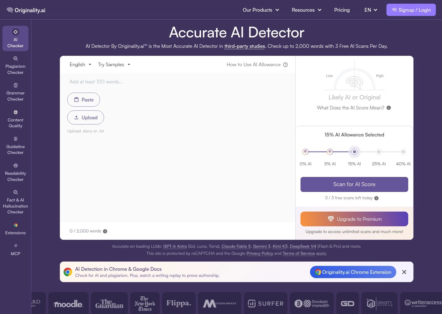 Originality.ai 3.0 Real-Time Plagiarism and Fact Checking Console