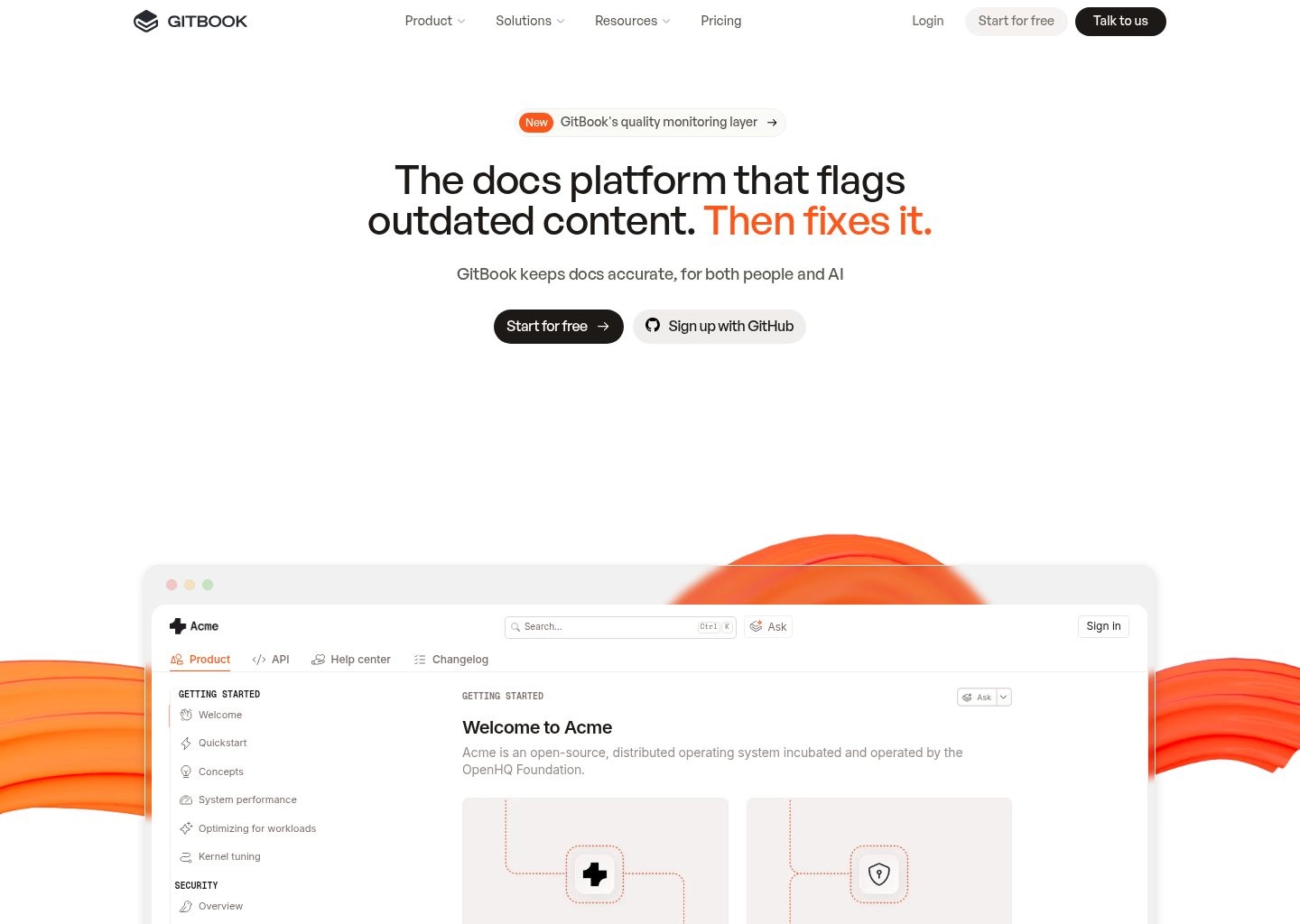 GitBook Collaborative Technical Documentation Interface
