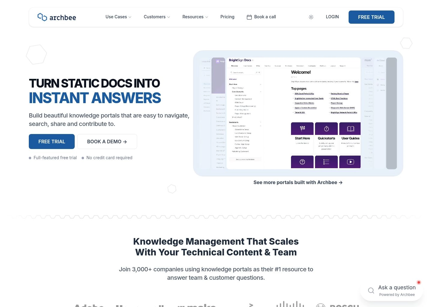 Archbee Technical Documentation Dashboard