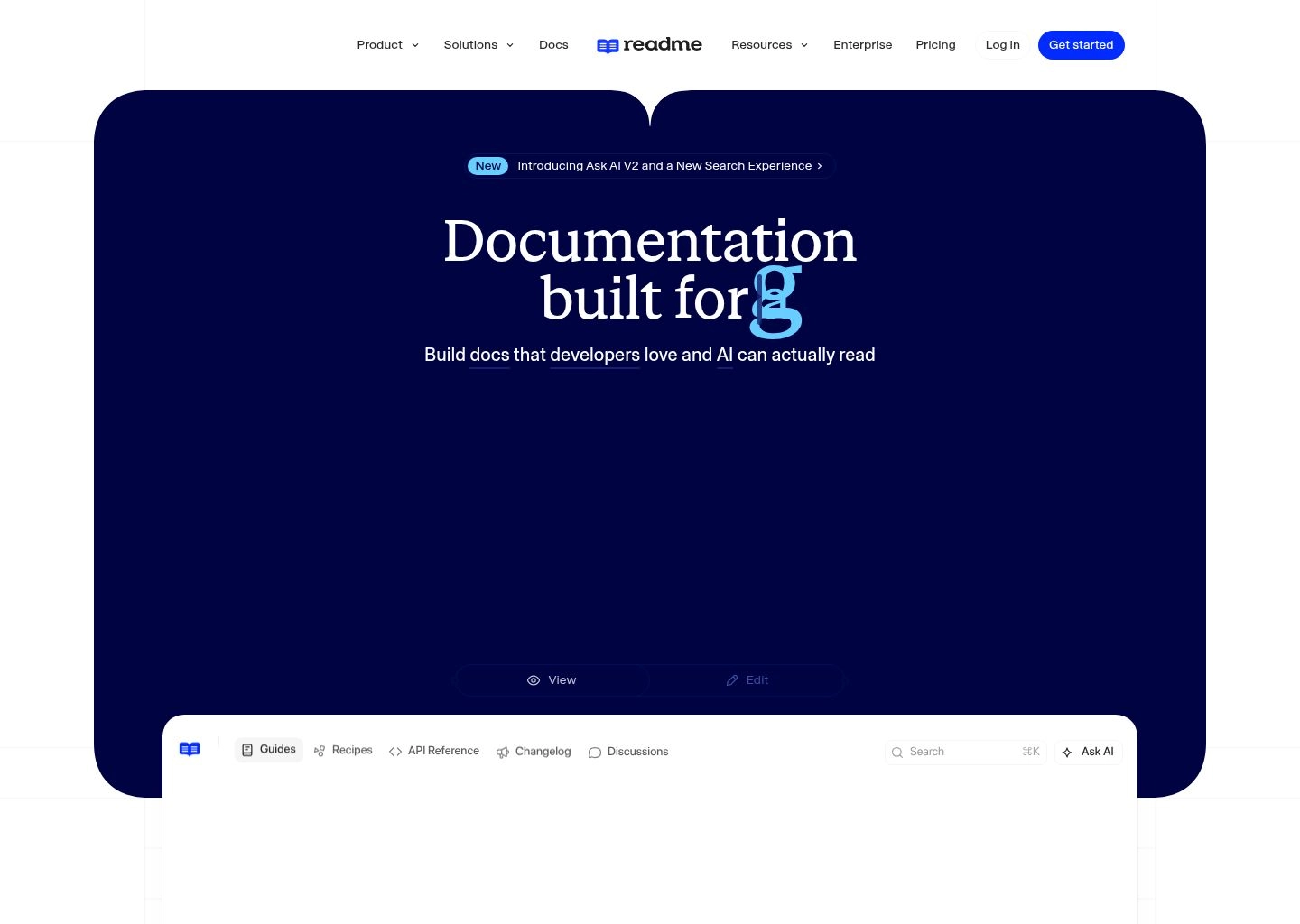 ReadMe Interactive API Hub Interface