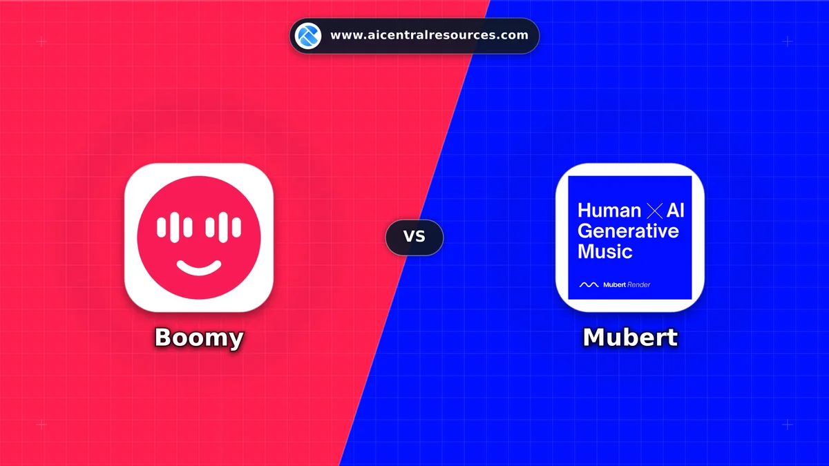 Compare Boomy vs Mubert - Features, Pricing & Performance Matrix Boomy vs Mubert Comparison Battle Card - Features, Pricing & Review in AI Audio & Music Tools