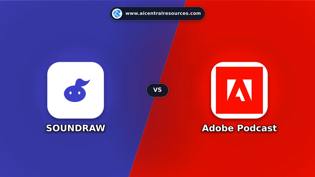 SOUNDRAW vs Adobe Podcast Comparison Battle Card - Features, Pricing & Review in AI Audio & Music Tools