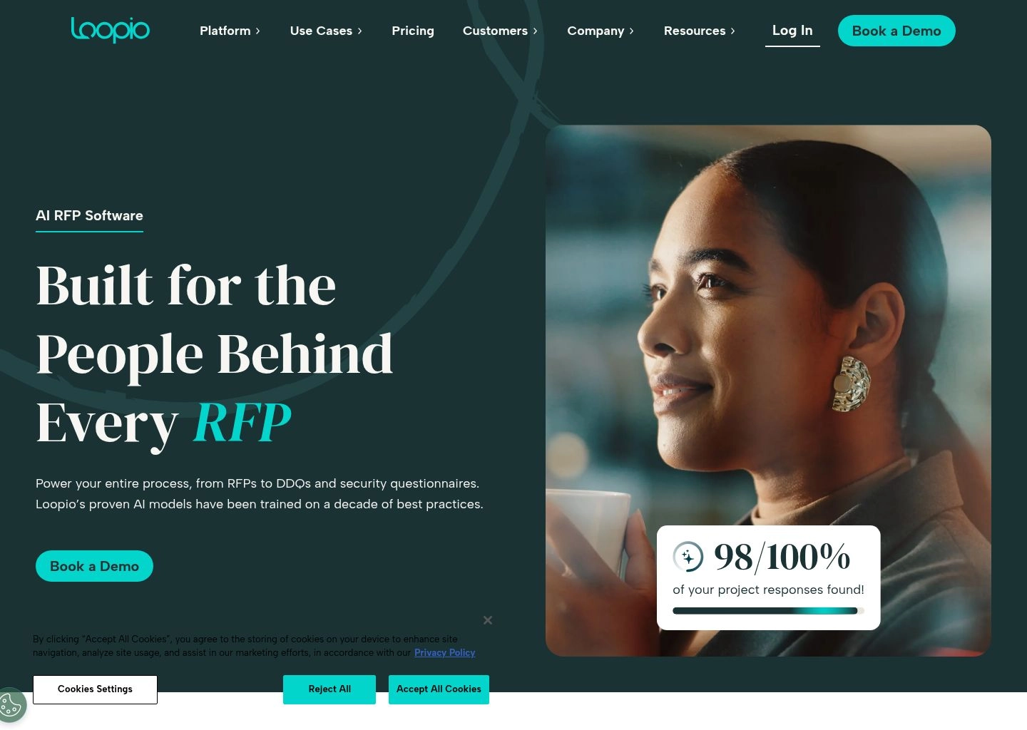 Loopio AI RFP Response and Content Library Interface