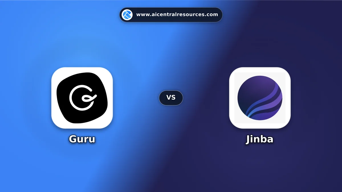 Compare Guru vs Jinba - Features, Pricing & Performance Matrix Guru vs Jinba Comparison Battle Card - Features, Pricing & Review in AI Productivity Tools