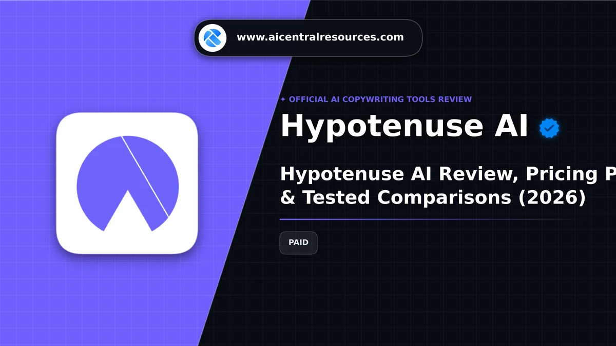 Hypotenuse AI Review, Pricing Plans & Tested Comparisons (2026) - AI Central Resources