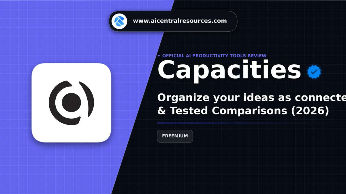Capacities Review & Verification Card - AI Central Resources Capacities Review, Pricing Plans & Tested Comparisons (2026) - AI Central Resources
