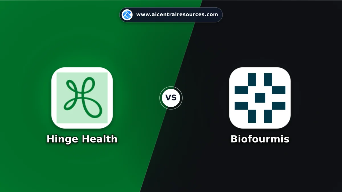 Compare Hinge Health vs Biofourmis - Features, Pricing & Performance Matrix Hinge Health vs Biofourmis Comparison Battle Card - Features, Pricing & Review in AI Healthcare Tools