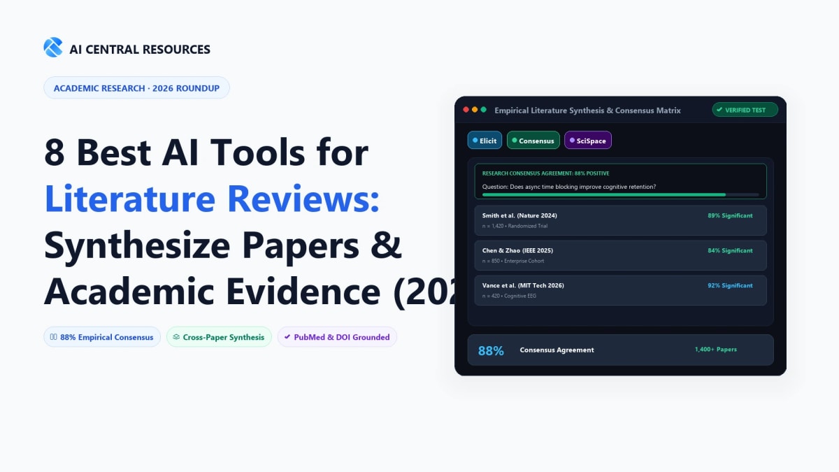 8 Best AI Tools for Literature Reviews & Academic Research in 2026 (Tested for Accuracy & Citations)