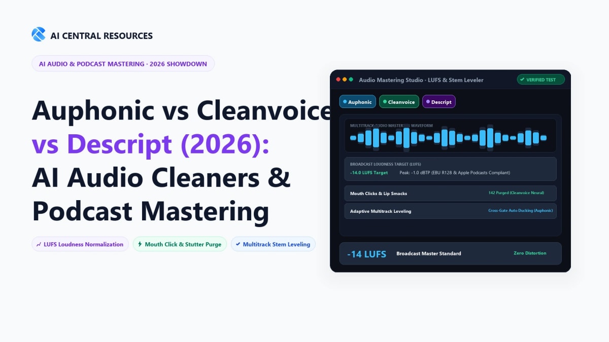 Auphonic vs Cleanvoice vs Descript: Which AI Audio Cleaner & Podcast Mastering Tool Wins in 2026?