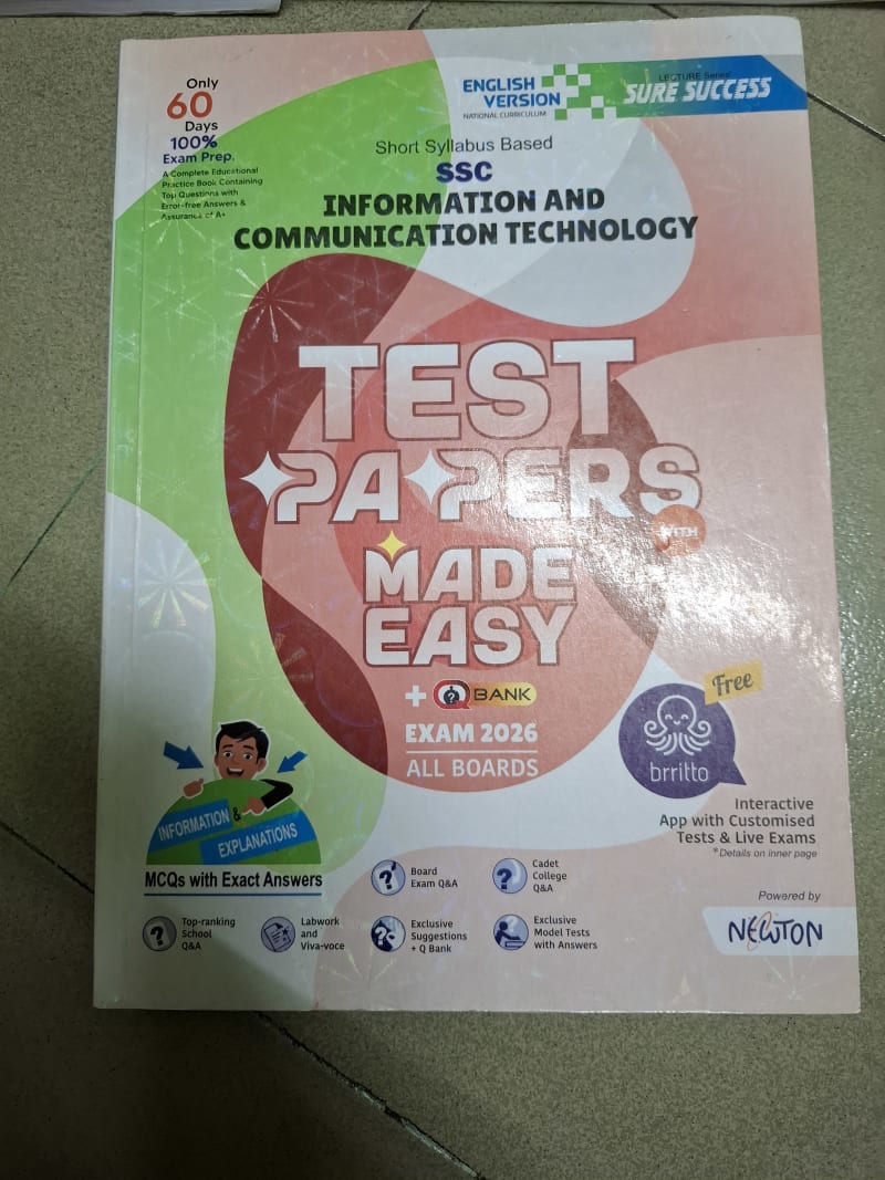 SSC test paper with made easy ICT (EV) by Newton | BookCycle BD