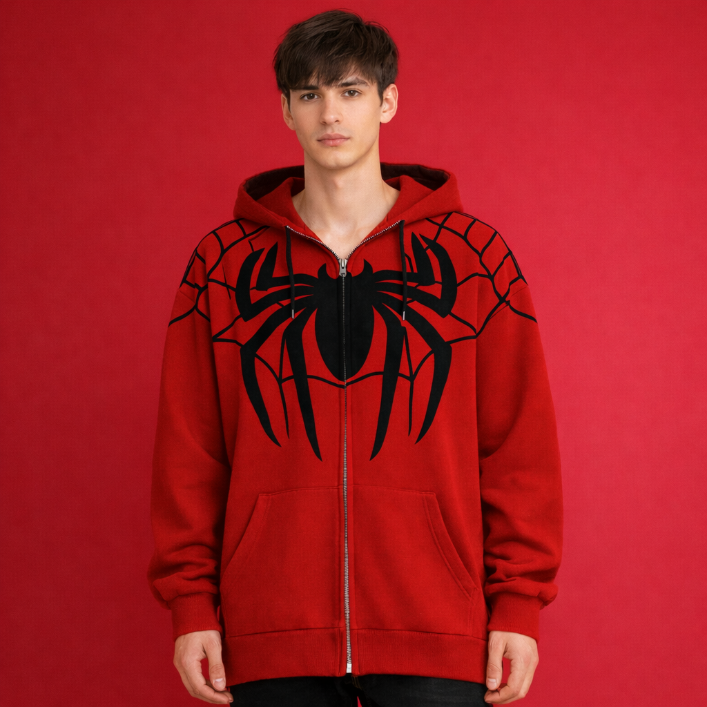 Cherry Blue Hoodie – Red