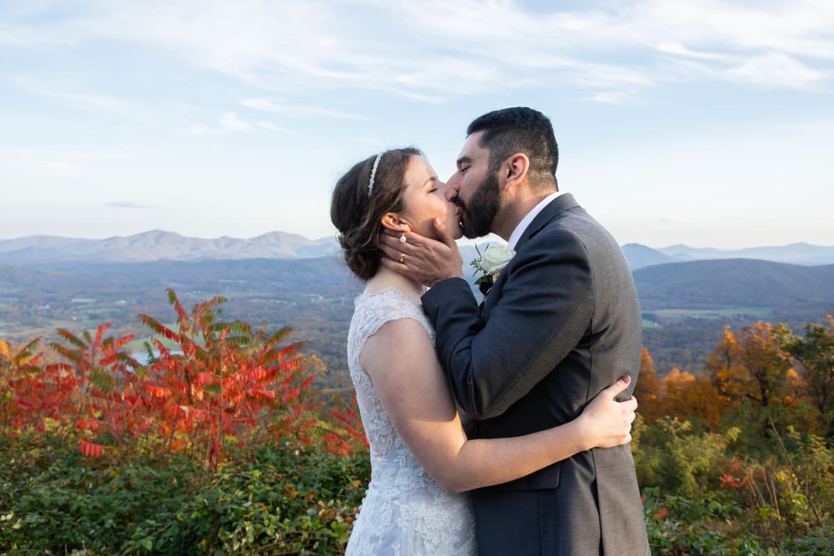 Fall elopement on the Blue Ridge Parkway in Virginia