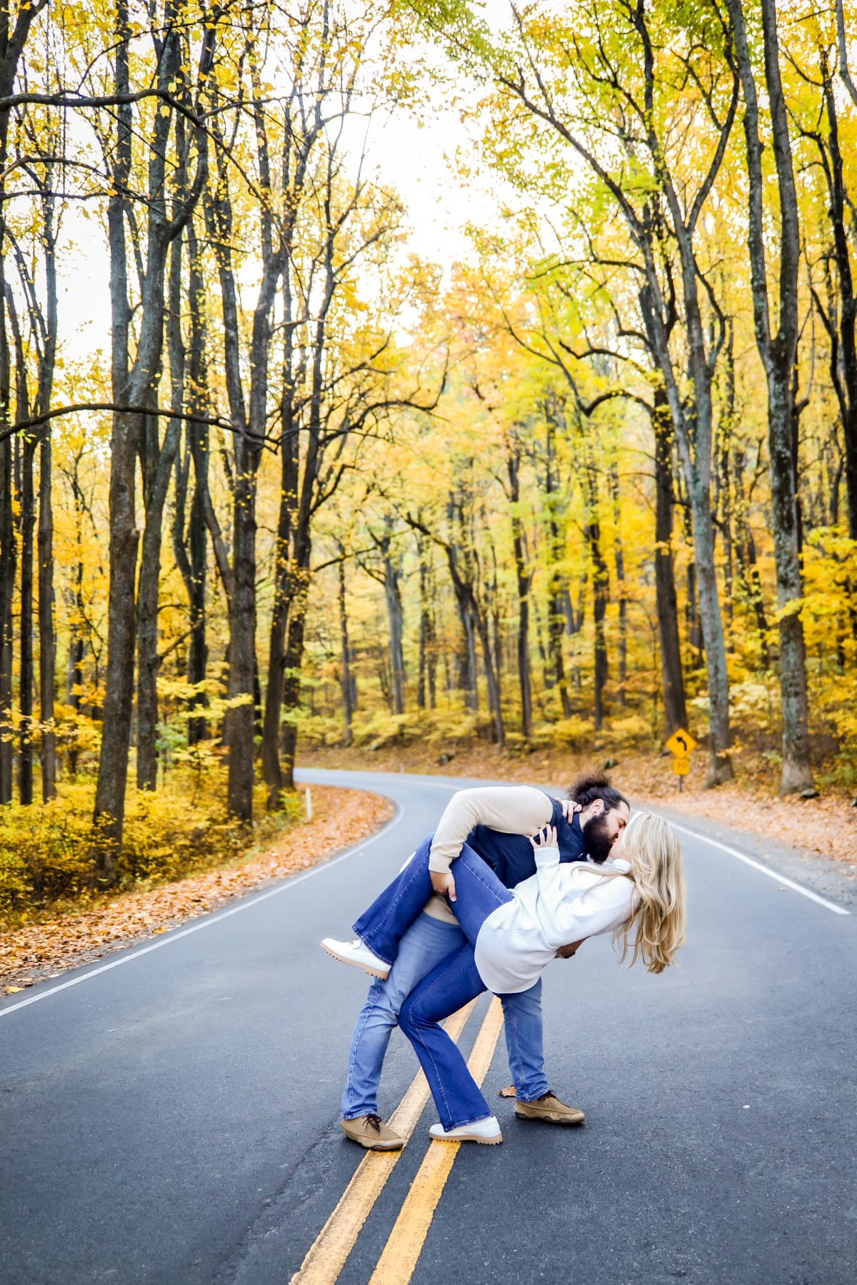 Fall engagement session at Shenandoah National Park