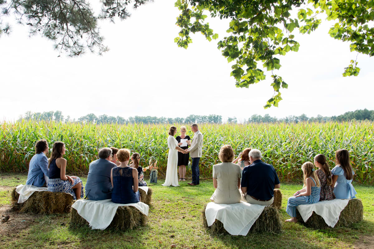 Summer farm elopement in Virginia