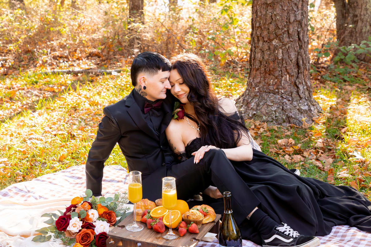 Fall elopement picnic in Shenandoah National Park