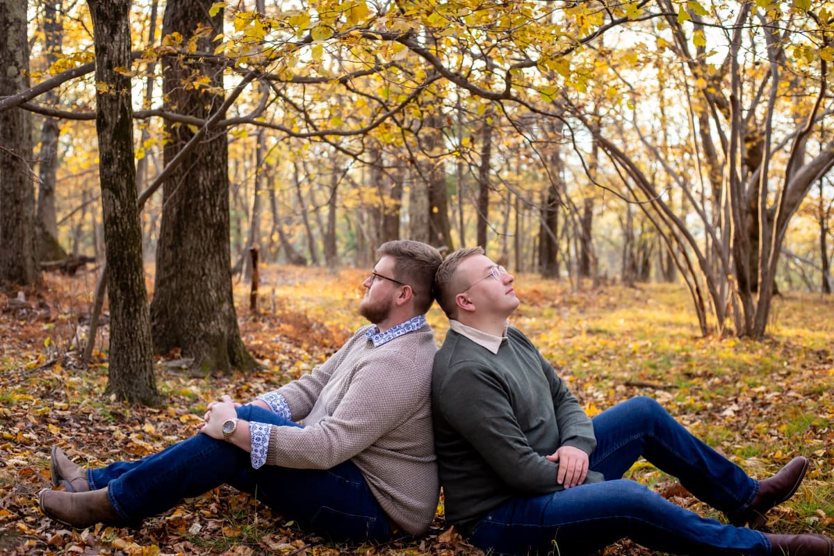 Fall engagement session at Shenandoah National Park